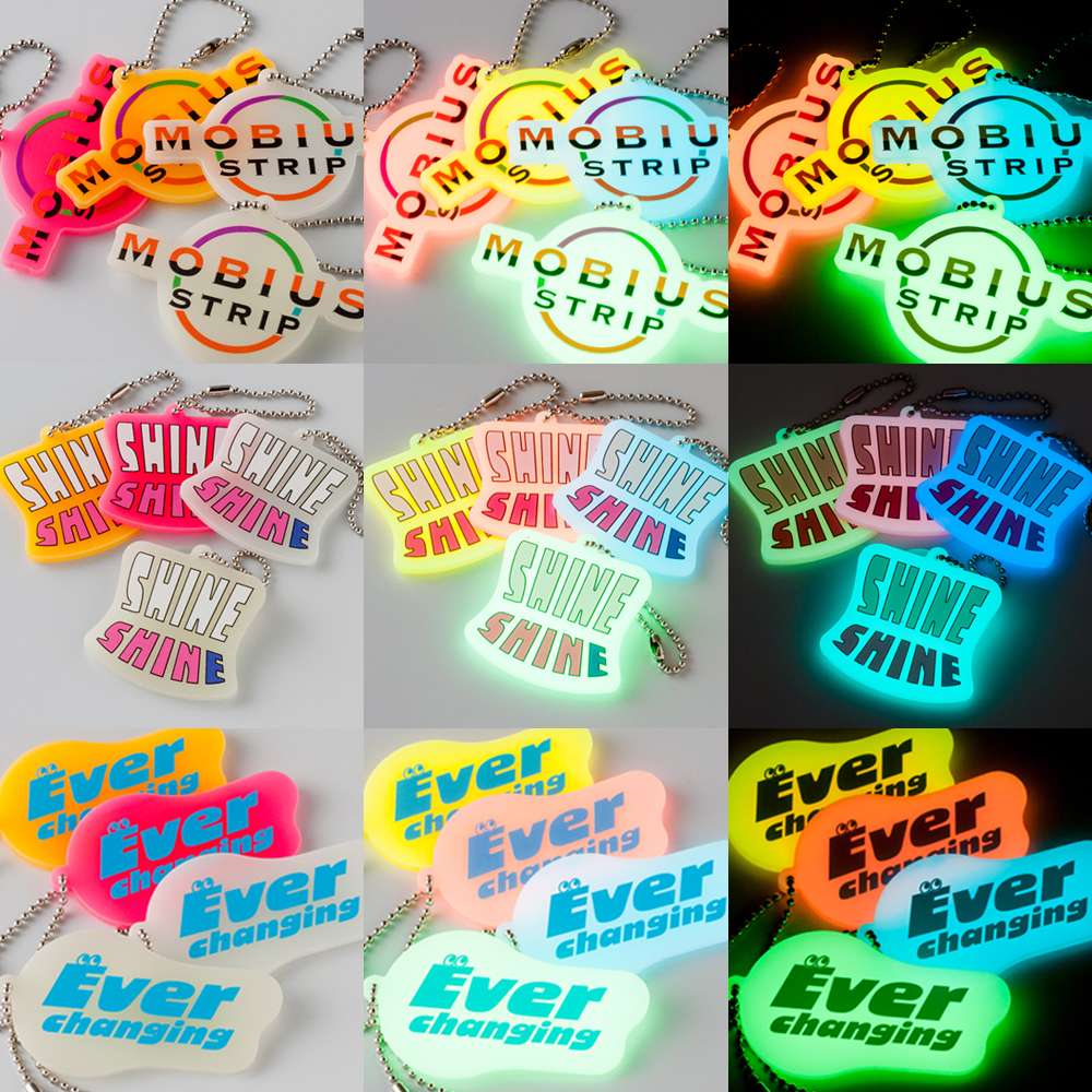 蓄光アクリルキーホルダー ボールチェーン