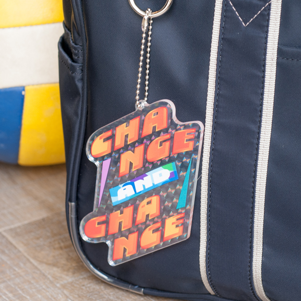 ホログラムアクリルキーホルダー ボールチェーン