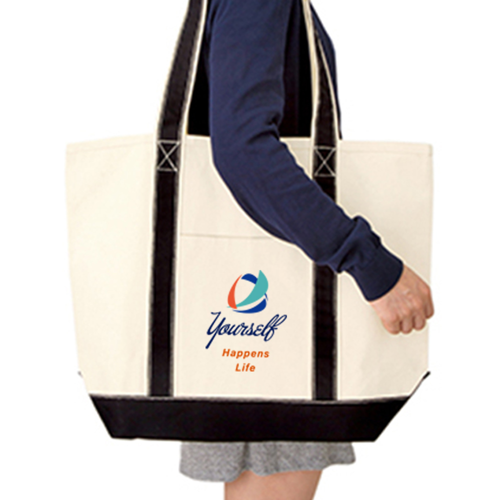 キャンバスバイカラートート（L）