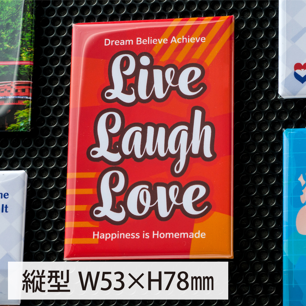缶バッジマグネット縦型W53×H78mm（長方形）