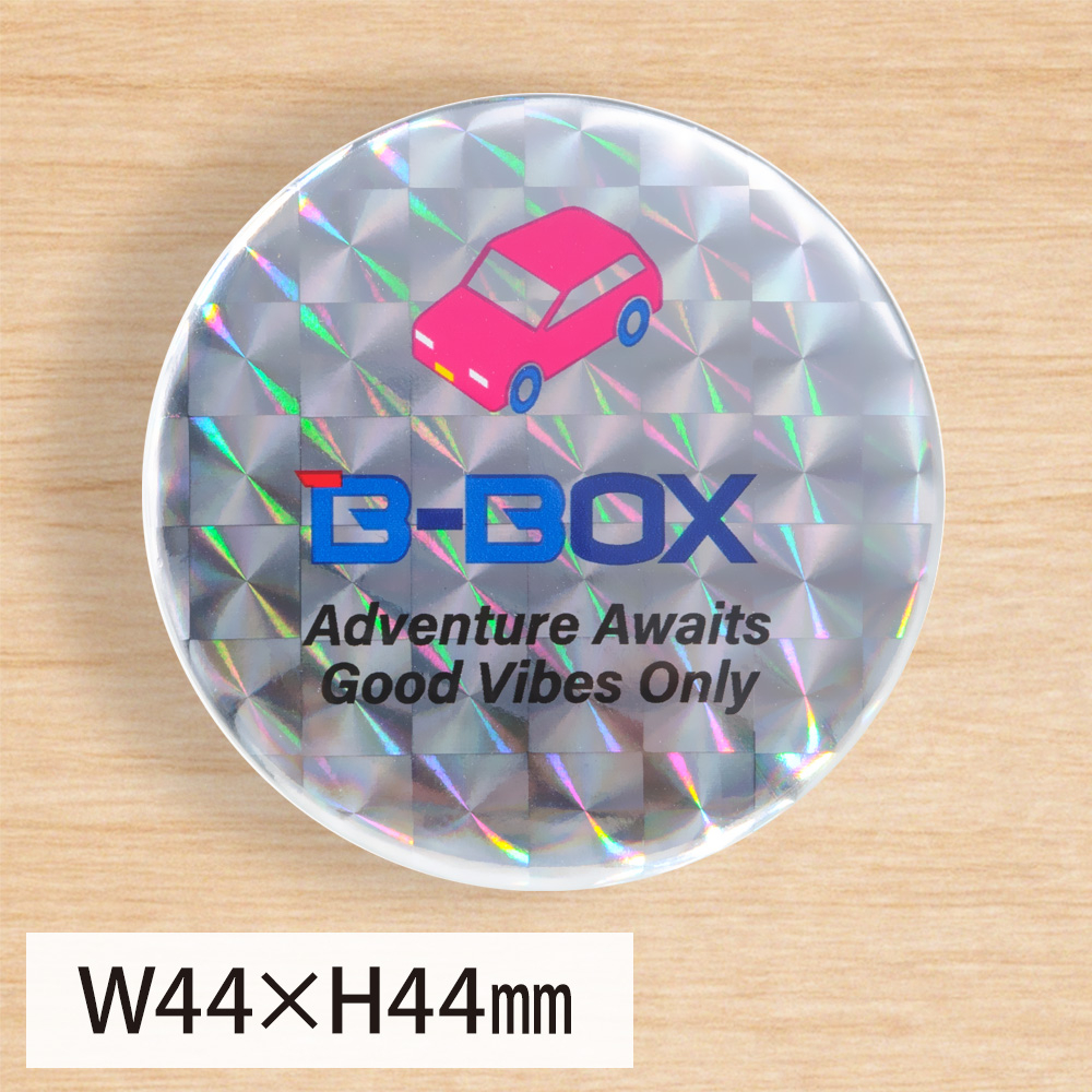 ホログラム缶バッジクリップピンΦ44mm