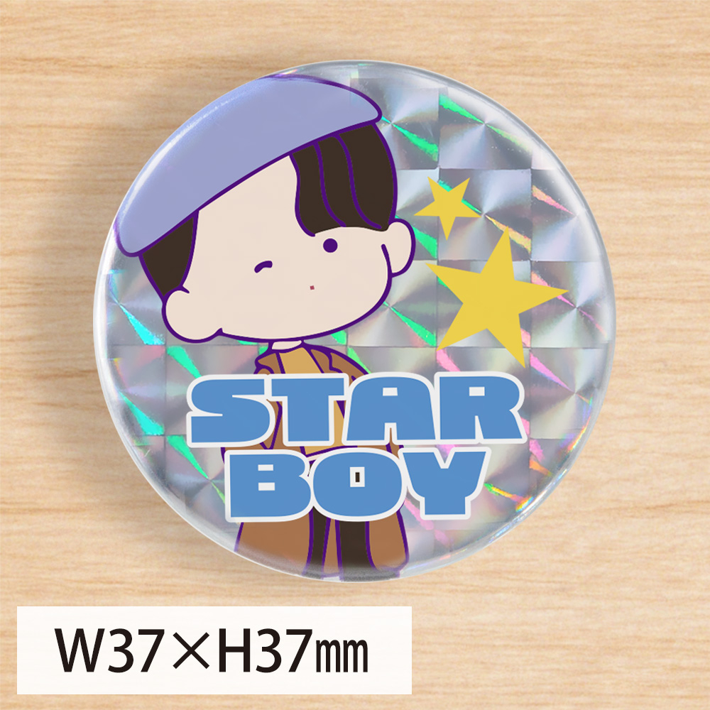 ホログラム缶バッジマグネットΦ37mm