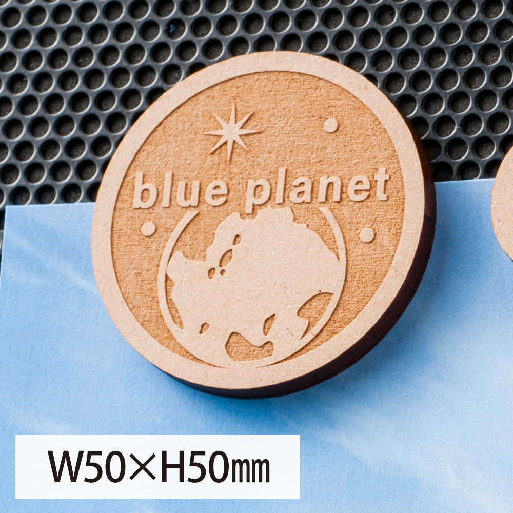 木製マグネット（丸型彫刻タイプ）W50×H50㎜