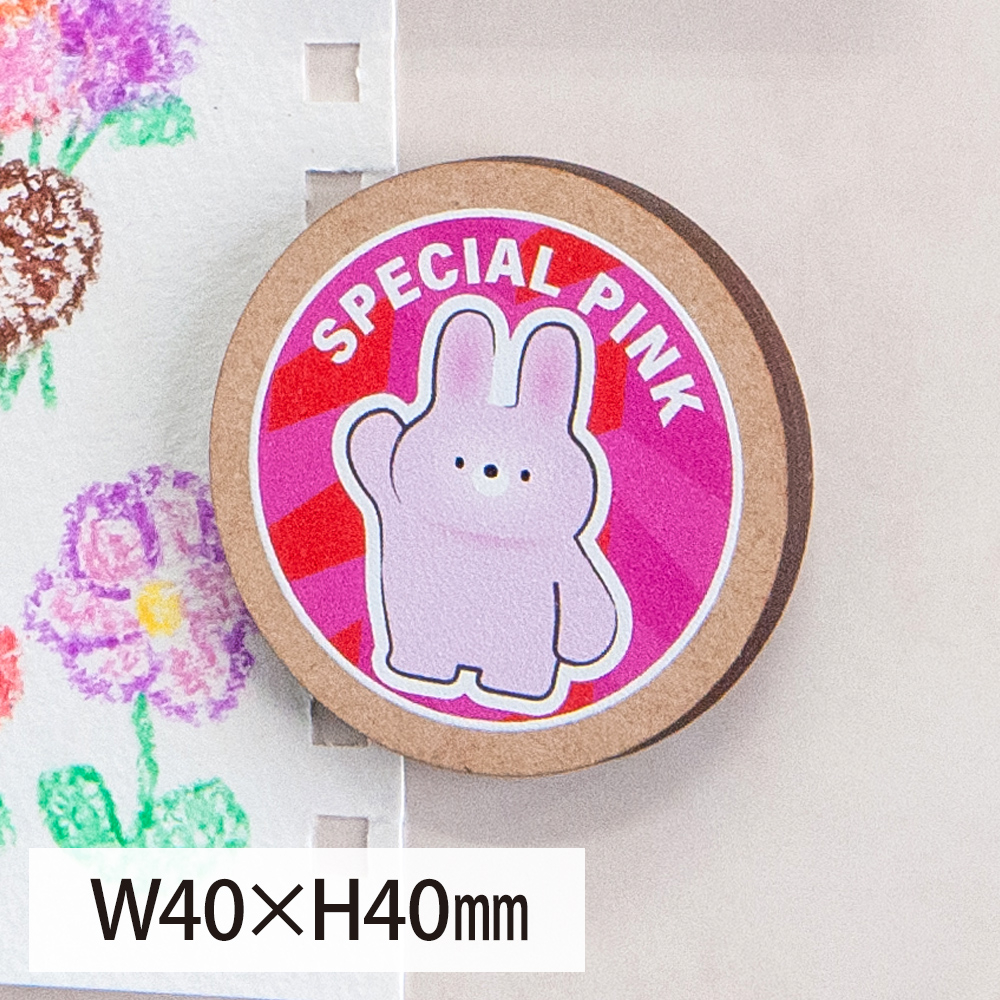 木製マグネット（丸型印刷タイプ）W40×H40㎜